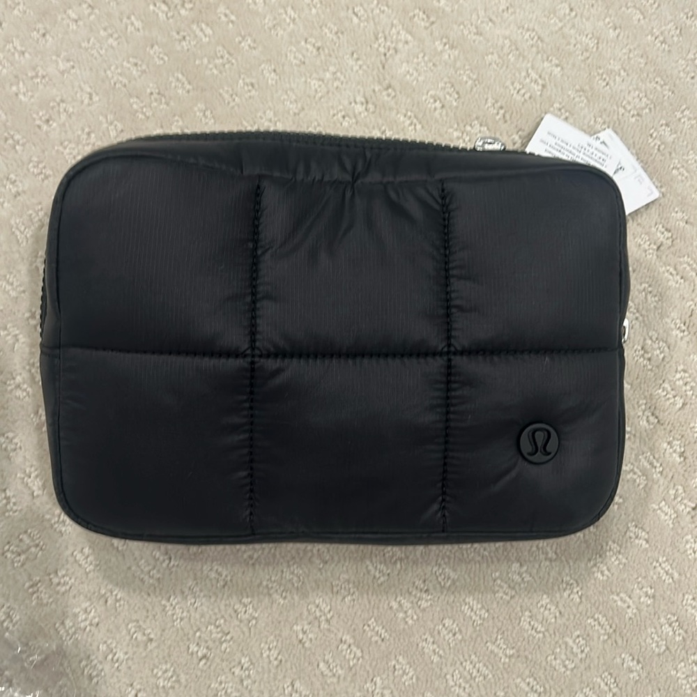 NWT Lululemon Athletica Quilted Grid Belt Bag In Black